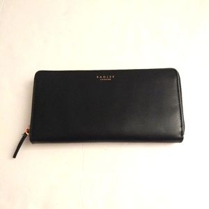 Radley London black leather zip wallet